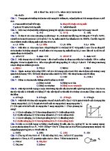 Đề kiểm tra học kì II môn Vật lý Lớp 11 - Năm học 2018-2019 (Kèm đáp án)
